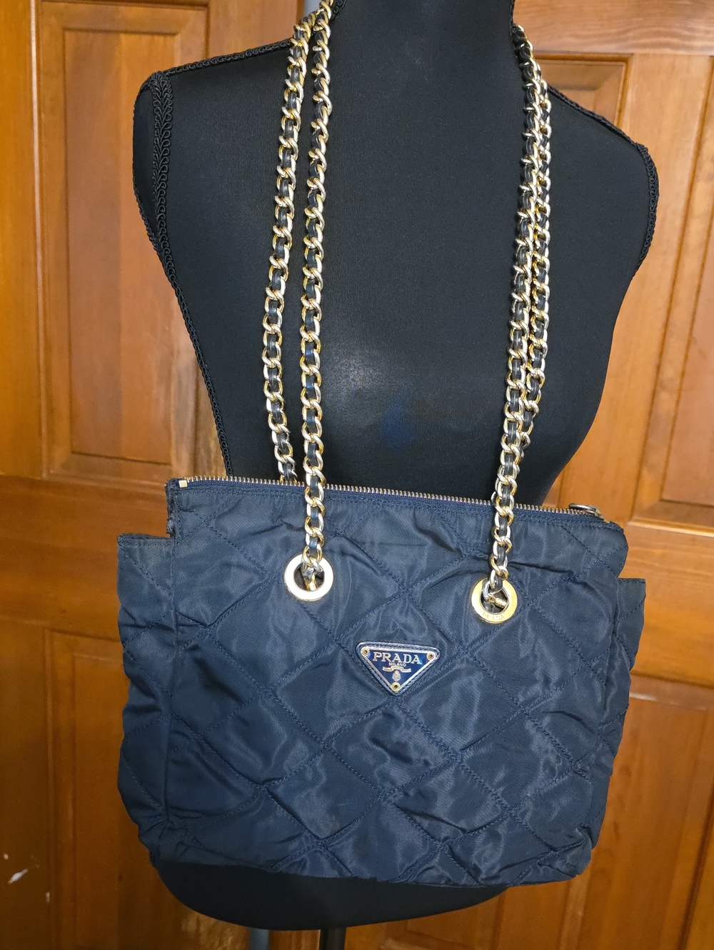 Prada Quilted Shoulder Bag in Black
